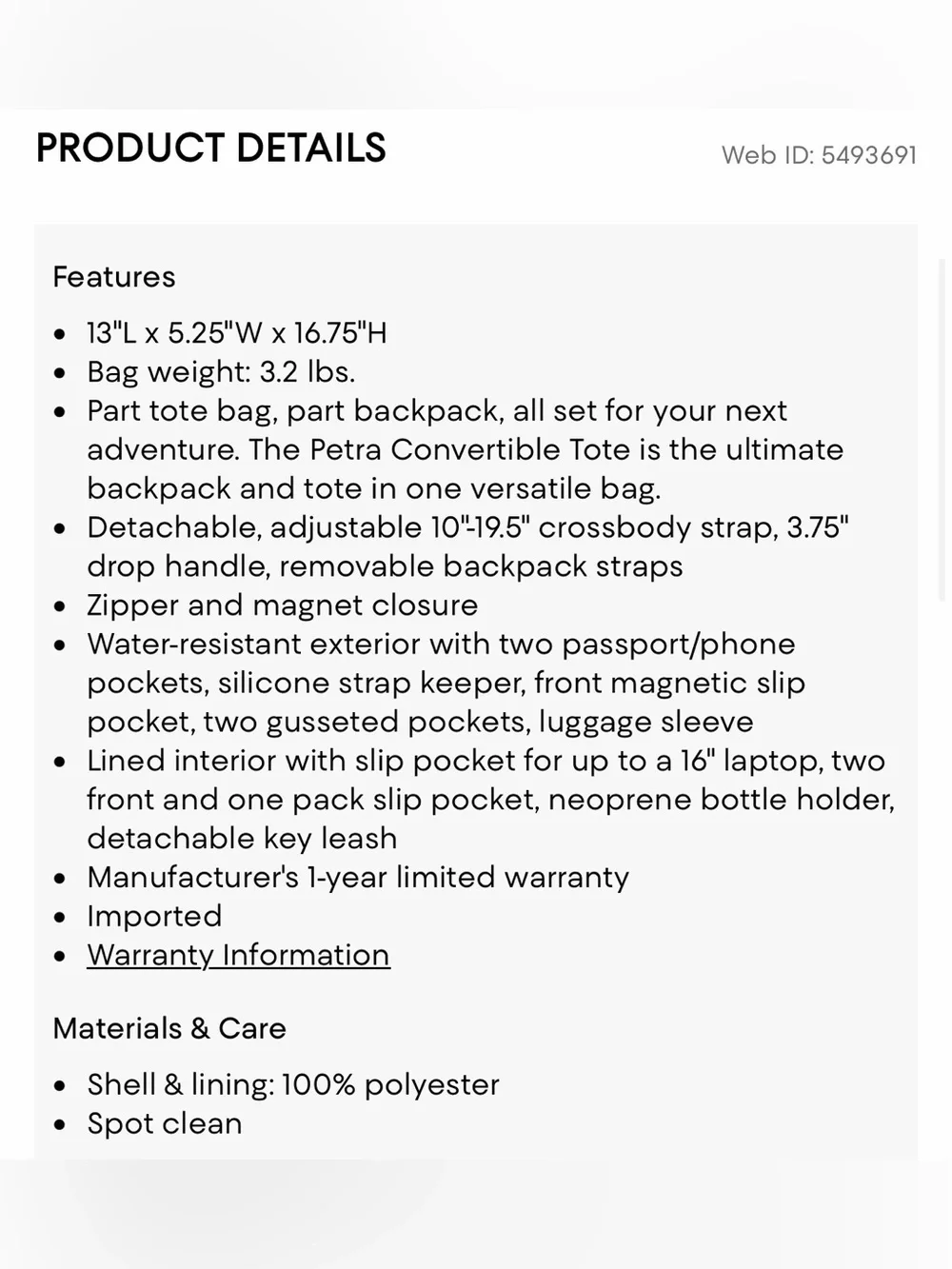 Dagne Dover Petra Convertible Tote